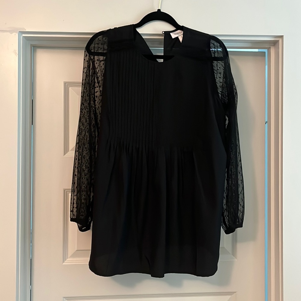 Black Lace Maternity Top
